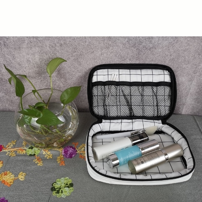 Elegantes weißes Blumenmuster Großkapazität Waschbare Reisetasche mit Reißverschluss