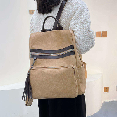 Wasserdicht Computer Laptop 2 Weg Rucksack für Mädchen Bange Tasche Custom PU Leder
