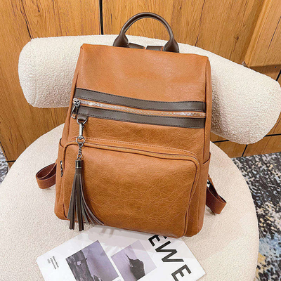Wasserdicht Computer Laptop 2 Weg Rucksack für Mädchen Bange Tasche Custom PU Leder