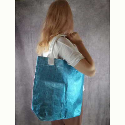 Einfach gehalten Fashion Style Kraftpapier Haushaltslagerbeutel Tote Bag Große Kapazität