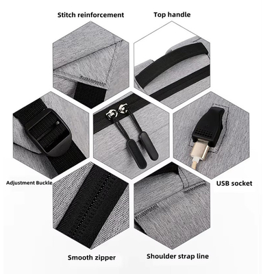 Custom LOGO Laptop Rucksack für Männer Business Sack a dos Wasserdicht Oxford Rucksack Schulstudent Rucksack mit USB