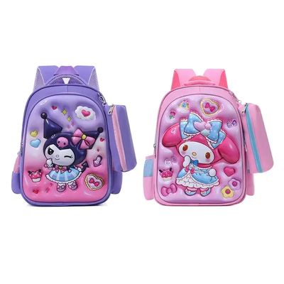 Custom 2024 3D Sanrio Cartoon Druck Kindergarten Rucksack Schüler Rucksack wasserdicht Kinder mymelody Rucksack für Kinder Schul Rucksack