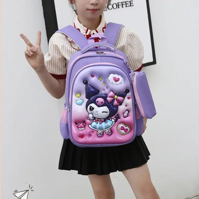 Custom 2024 3D Sanrio Cartoon Druck Kindergarten Rucksack Schüler Rucksack wasserdicht Kinder mymelody Rucksack für Kinder Schul Rucksack