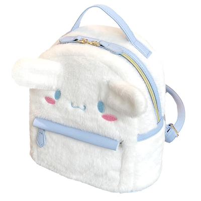 Großhandel Süßes Pelziges Plush-Hund-Mini-Rucksack für Mädchen Doppel-Schultertasche für Kinder Geschenk Kawaii-Schulrucksäcke