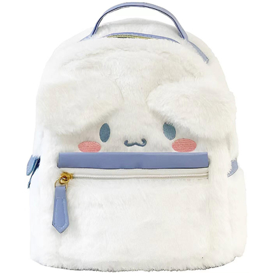Großhandel Süßes Pelziges Plush-Hund-Mini-Rucksack für Mädchen Doppel-Schultertasche für Kinder Geschenk Kawaii-Schulrucksäcke