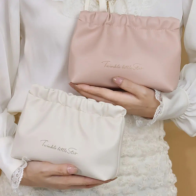 Custom Logo Make-up Bag Reisezubehör Toilettenbeutel Lippenstift Aufbewahrungsbeutel Ohrhörer Schmuck Blatt Frühlingsbeutel Mini Kosmetikbeutel Damen Handtasche