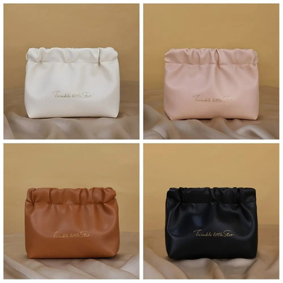 Custom Logo Make-up Bag Reisezubehör Toilettenbeutel Lippenstift Aufbewahrungsbeutel Ohrhörer Schmuck Blatt Frühlingsbeutel Mini Kosmetikbeutel Damen Handtasche