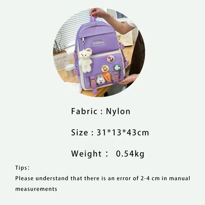Großhandel Schönes 4 Stück/Set Grundschule Tasche Mädchen Harajuku Kawaii Studenten Buchtasche Teenager Handtasche Großkapazität Studenten Rucksack Mädchen Schul Rucksack Set