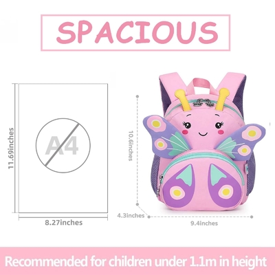 Süße Kinder Rucksack für Mädchen Kleines 3D-Cartoon Kleinkind Schulbuchsack Alter 1-3 Tagespflege Kindergarten Reisetaschen Kinder Rucksack Spielzeug Rucksack Geschenk für Kind Tagesack