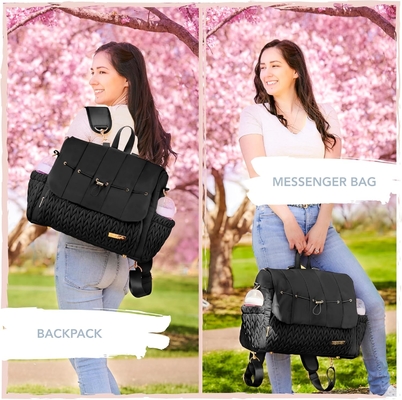 Großhandel Baby Windelbeutel Kleiner Windel Rucksack Stilvolle Reise Mini-Mutterschafts-Tagtasche Muttertasche für Frauen Tote-Tasche