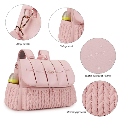 Großhandel Baby Windelbeutel Kleiner Windel Rucksack Stilvolle Reise Mini-Mutterschafts-Tagtasche Muttertasche für Frauen Tote-Tasche
