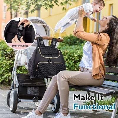 Großhandel Baby Windel Tasche Kleine Windel Rucksack Stilvolle Reise Mini-Mutterschafts-Tagesack Mommy-Tasche für Frauen Casual Tote Bag