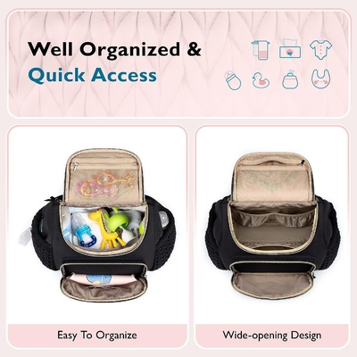 Großhandel Baby Windel Tasche Kleine Windel Rucksack Stilvolle Reise Mini-Mutterschafts-Tagesack Mommy-Tasche für Frauen Casual Tote Bag