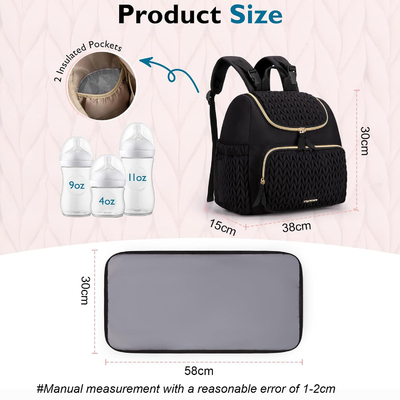 Großhandel Baby Windel Tasche Kleine Windel Rucksack Stilvolle Reise Mini-Mutterschafts-Tagesack Mommy-Tasche für Frauen Casual Tote Bag