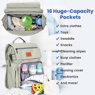 Kleinkind Windelbeutel mit Wechselstücke Großes Reisetaschen Neugeborenes Baby Notwendigkeiten Pack Momy Rucksack Casual Frauen Rucksack