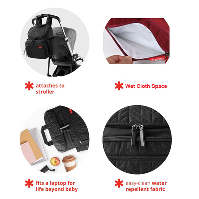 Custom Windelbeutel Rucksack Multifunktion Reisetasche mit Wechselstücke Mochila Casual Tasche für Frauen Tote Bag