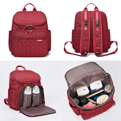 Custom Windelbeutel Rucksack Multifunktion Reisetasche mit Wechselstücke Mochila Casual Tasche für Frauen Tote Bag