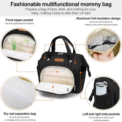 Kleiner Kinderwindel-Tasche Rucksack Kleiner Mutterschaftshandtasche Wasserdichte Multifunktions-Reisetasche Stilvolle Mini-Damen-Tote-Taschen