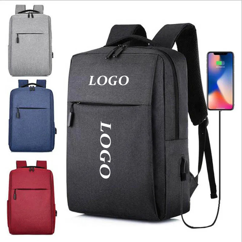 Custom LOGO Laptop Rucksack für Männer Business Sack a dos Wasserdicht Oxford Rucksack Schulstudent Rucksack mit USB