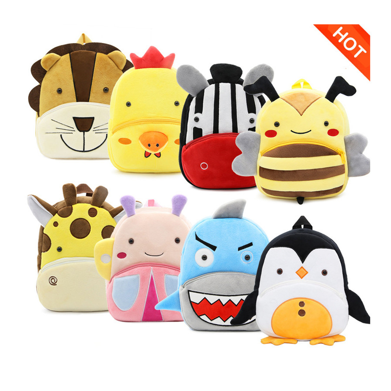 Custom Cute Kleinkind Rucksack Plush Tier Kinder Rucksack Schultaschen für Mädchen Cartoon Mini Reisetasche für Jungen und Mädchen Schul Rucksack süßer Rucksack Geschenk Spielzeug Rucksack